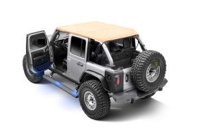 Jeep Wrangler Running Boards - Go Rhino - VoltStep Electric, Bedliner Coating - Black - `18-`24